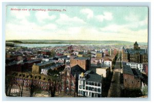 c1910s Bird's Eye View of Harrisburg, Harrisburg Pennsylvania PA Postcard 