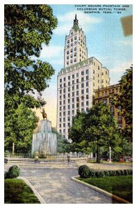 Postcard FOUNTAIN SCENE Memphis Tennessee TN AR0660