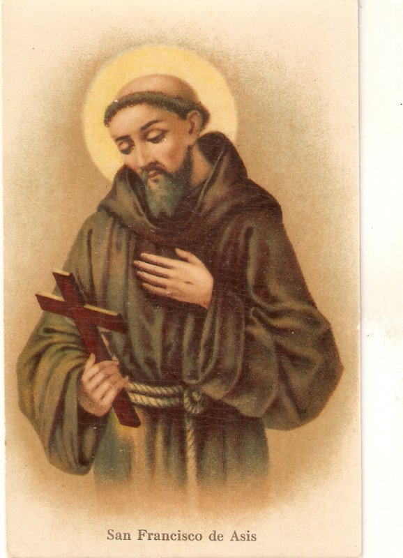 San francisco de Asis Nice vintage Spanish religious postcard