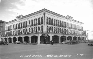 Postcard RPPC Arizona Phoenix Luhr's Hotel E-392 Cook 23-2843