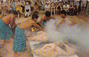 Luau Preparations Honolulu Hawaii 1985