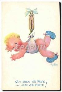 Old Postcard Fantasy Illustrator Child Beatrice Mallet Who is doing well