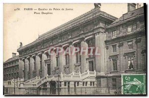 Old Postcard Paris Staircase of the Courthouse Place Dauphine