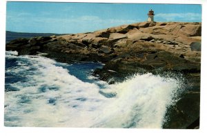Lighthouse, Peggys Cove, Nova Scotia, Rough Surf