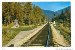 Cairn marking the spot where Canadian Pacific Railway was completed, Craigell...