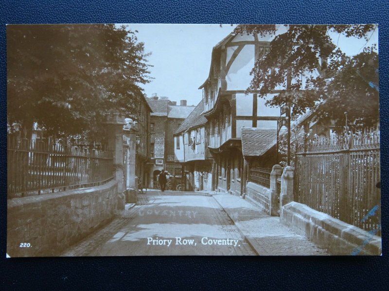 Warwickshire COVENTRY Priory Row c1909 RP Postcard by Teesee