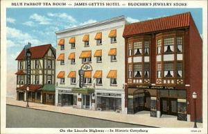 Gettysburg PA Hotel Tea Room & Blocher's Jewelry Store c1...