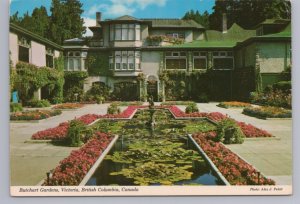 Italian Gardens And Residence, Butchart Gardens, Victoria BC, Chrome Postcard #2