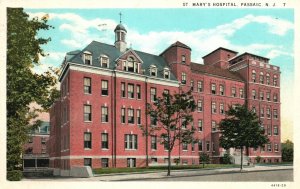 Vintage Postcard 1940 St. Mary's General Hospital Healthcare Passaic New Jersey