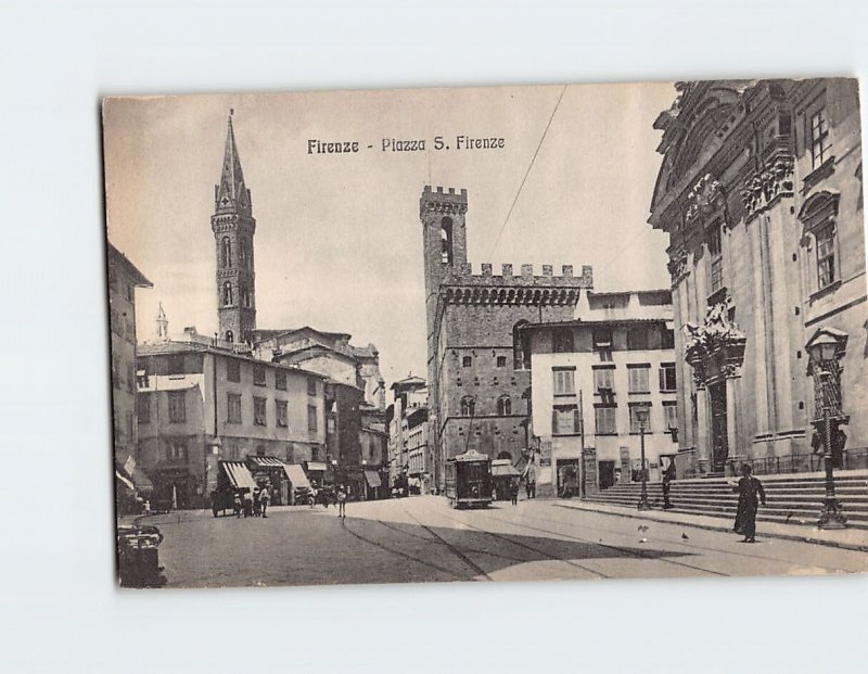 Postcard Piazza di San Firenze Florence Italy