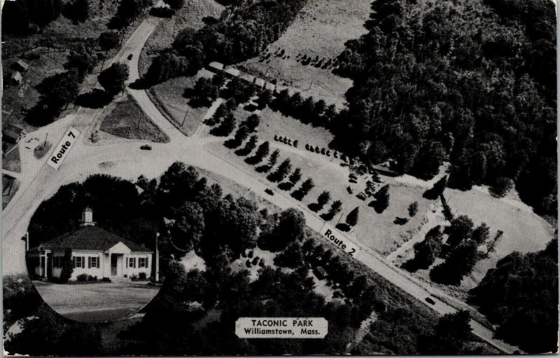 Vintage Taconic Park Aerial View Williamstown Massachusetts MA Postcard