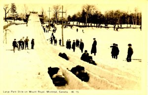 Canada - QC, Montreal. Mt. Royal. Winter Sports Slide