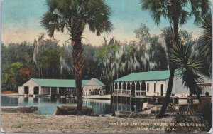 Pavilion And Boat House Silver Springs Near Ocala Florida Vintage Postcard C201