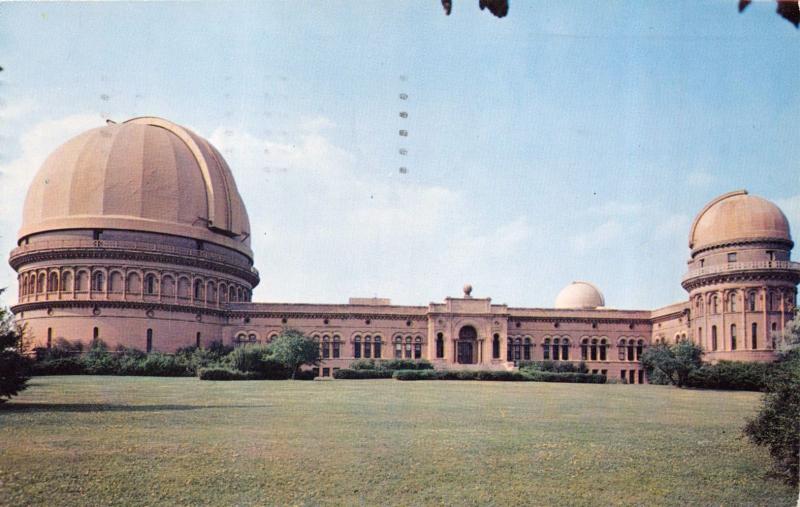 LAKE GENEVA WILLIAMS BAY WISCONSIN YERKES OBSERVATORY POSTCARD 1958 PSTMK