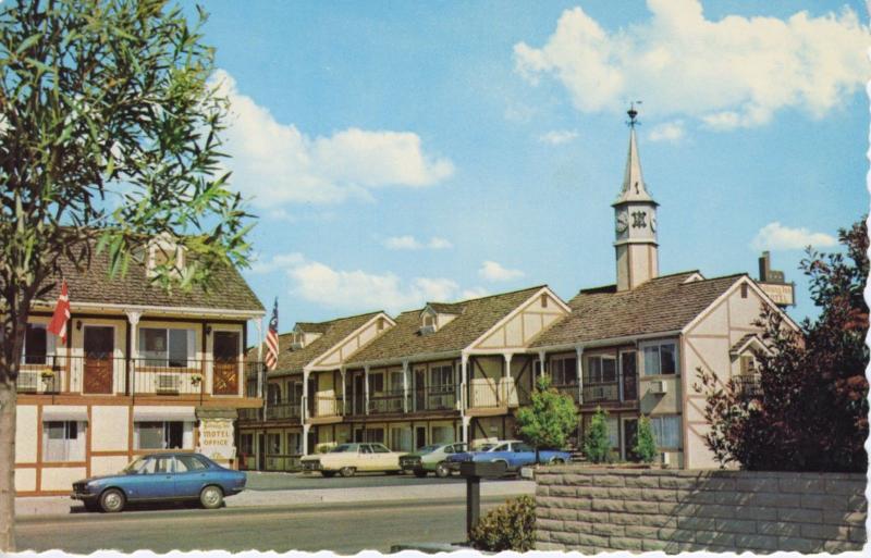 Solvang Inn Motel Solvang CA Calif AAA Old Cars Vintage Postcard D10c