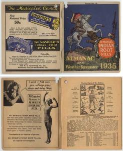 Dr. Morse's Indian Root Pills Almanac 1935