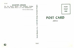 Postcard BRIDGE SCENE Waldport Oregon OR AP1264