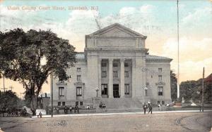 Elizabeth New Jersey Union Court House Street View Antique Postcard K36686