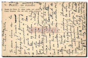 Old Postcard Paris Strolling Musee Cluny Well