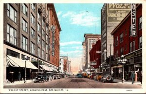 Iowa Des Moines Walnut Street Looking East 1941 Curteich