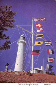 Gibbs Hill Lighthouse Signal Station Flags Flagpole Bermuda postcard