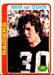 1978 Topps Football Card Mark Van Eeghen Oakland Raiders sk7405