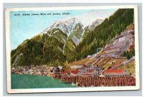 Vintage 1936 Postcard Panoramic View Alaska Juneau Mine & Bay Juneau Alaska