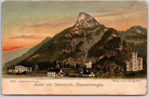 Kofel Mit Osterbichl Oberammergau Germany Rocky Mountain Attraction Postcard