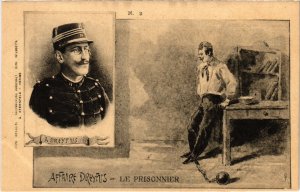 PC JUDAICA, AFFAIRE DREYFUS, LE PRISONNIER, Vintage Postcard (b44783)