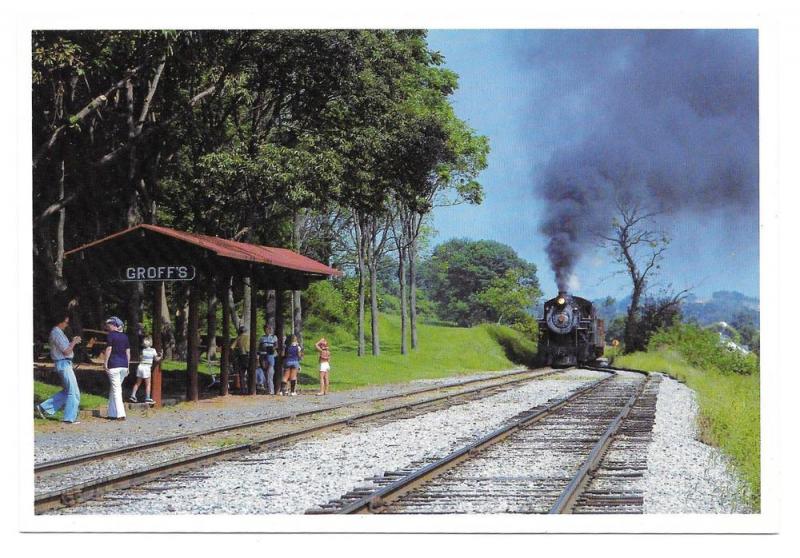 Strasburg PA Groffs Grove Picnic Stop Train RR Postcard