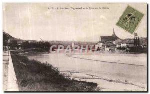 Old Postcard The Two Seyssel And The Bridge On Rhone