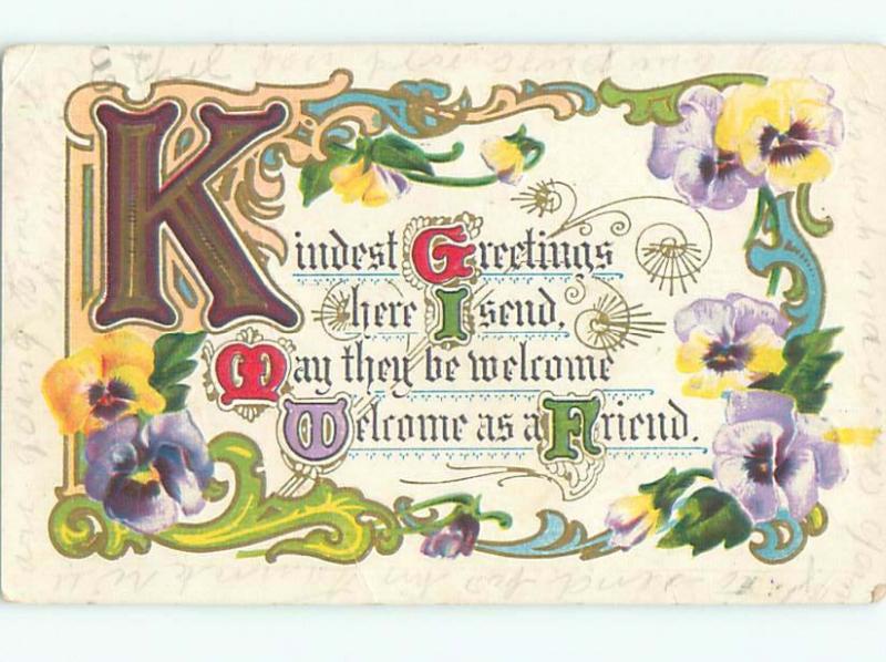 Divided-Back BEAUTIFUL FLOWERS SCENE Great Postcard AA2217