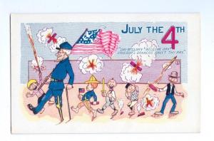 LP86   4th July Fourth postcard, Soldier
