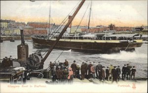 Portrush Ireland Steamship Boats, Ships Glasgow Boat c1910 Postcard