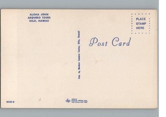 Aloha John Arquero Tours Native Warrior Hilo Hawaii Postcard