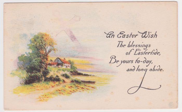 Lyndell PA to Malvern Pennsylvania Easter Bergman Postcard Early 1900s A37