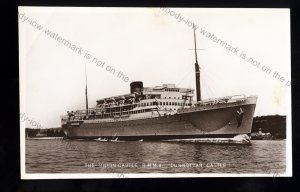 UC043 - Union Castle Liner - Dunnottar Castle - postcard