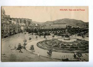 190730 SPAIN MALAGA Vista totel del Parque Vintage postcard