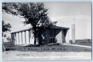 Indianola Iowa IA Postcard RPPC Photo St. Thomas Aquinas Church c1940's Vintage