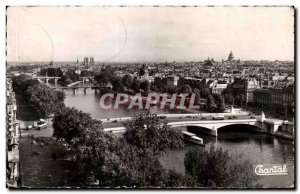 Old Postcard Paris the tip of the city and bridges