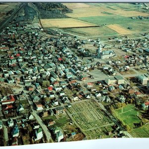 c1950s Quebec, Canada Mont-Joli Aerial View Birds Eye Unic Chrome La Mitis A146