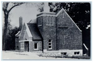 c1940's Trinity Lutheran Church Lockport Illinois IL RPPC Photo Vintage Postcard