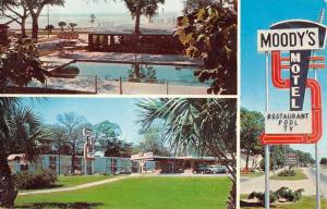 Gulfport Mississippi Moodys Motel Multiview Vintage Postcard K62312