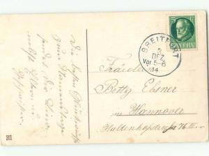 foreign Old Postcard GERMAN GIRL LOOKING AT DECORATED TABLE AC2695