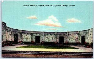 Postcard - Lincoln Memorial, Lincoln State Park - Lincoln City, Indiana