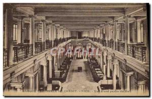 Postcard Old National Bank Credit Nice View of & # 39A of the Hall