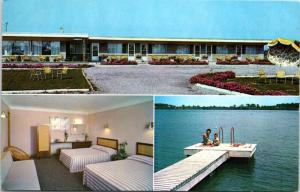 River Bell Motel Chippawa Ontario ON Ont. Multiview Vintage Postcard D61
