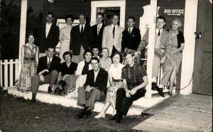 New London NH Theatre Barn Players Actors Box Office Real Photo Postcard