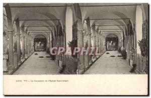 Switzerland Lucerne Old Postcard The cemetery of Saint Leger & # 39eglise