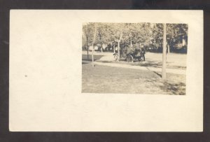 RPPC KANKAKEE ILLINOIS RESIDENCE STREET SCENE CAR VINTAGE REAL PHOTO POSTCARD